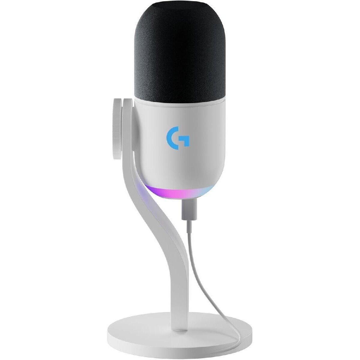 Fotografie Microfon Gaming Logitech Yeti GX Dynamic RGB, LIGHTSYNC, Alb