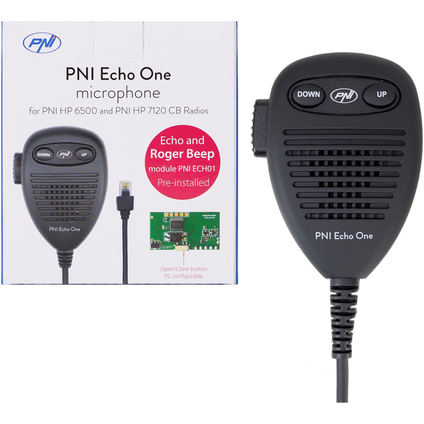Fotografie Microfon PNI Echo One pentru PNI HP 6500 si PNI HP 7120 cu modul de ecou si roger beep programabil