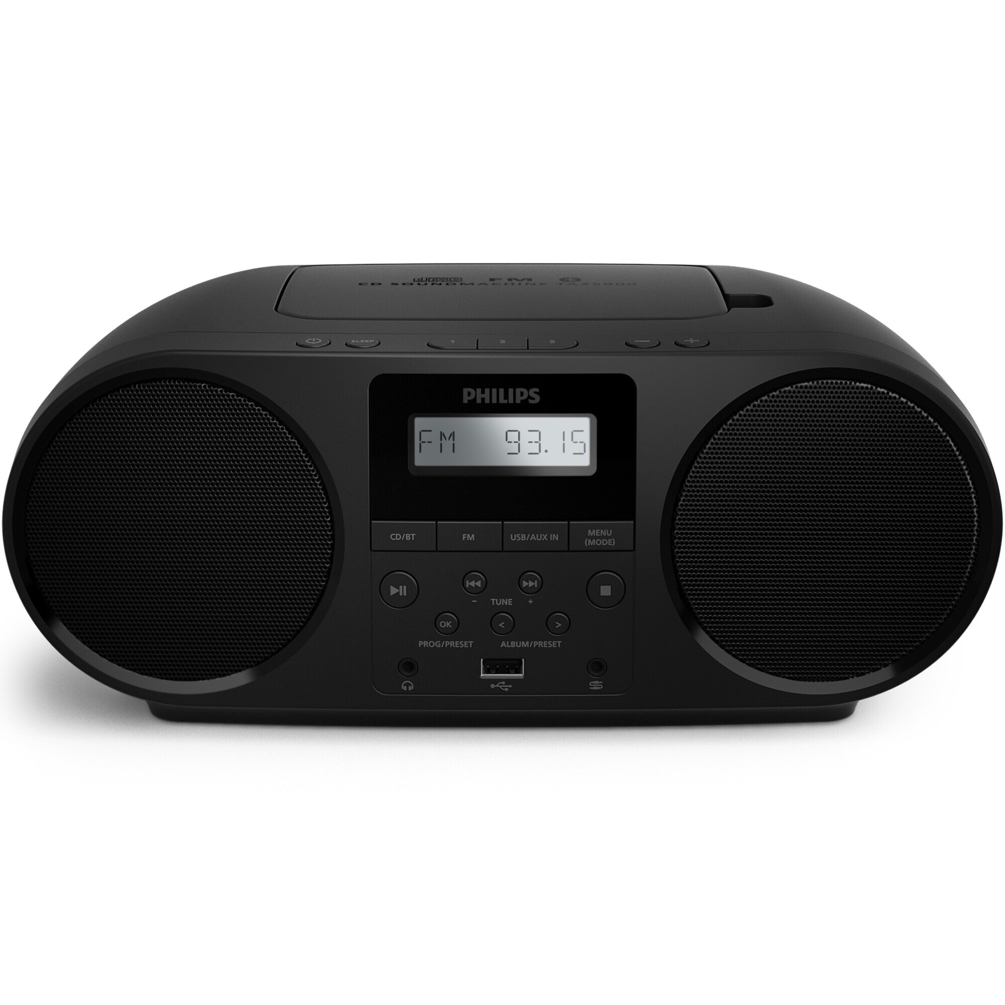 Fotografie Microsistem audio PHILIPS TAZ5000/10, Bluetooth, CD, Radio FM, Auracast, Negru