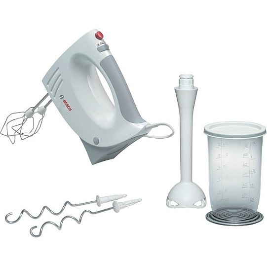 Fotografie Mixer de mana Bosch MFQ3540, 450 W, 5 viteze, Alb/Gri