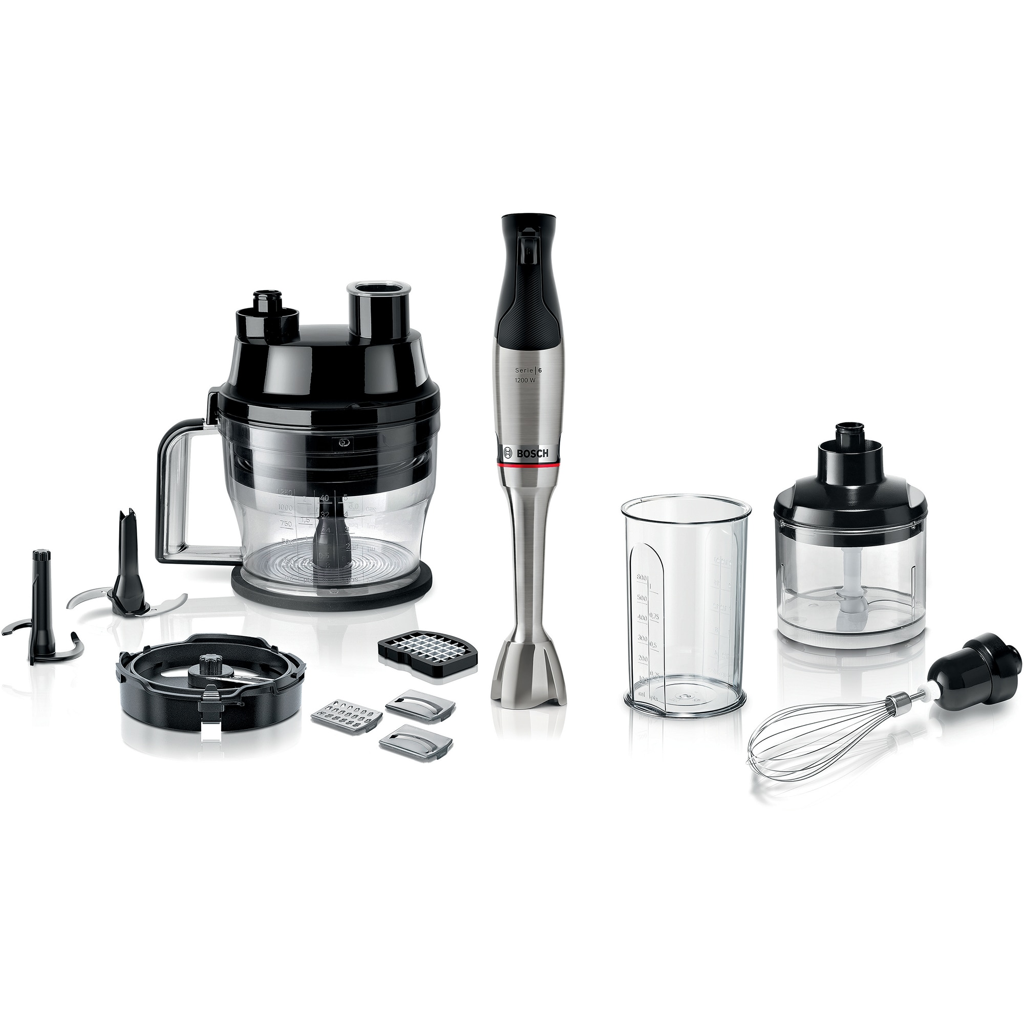 Fotografie Mixer vertical Bosch MSM6M8X1, 1200W, tija de inox, mecanism click, cuplaj ceramic, buton ergonomic pt selectarea vitezelor