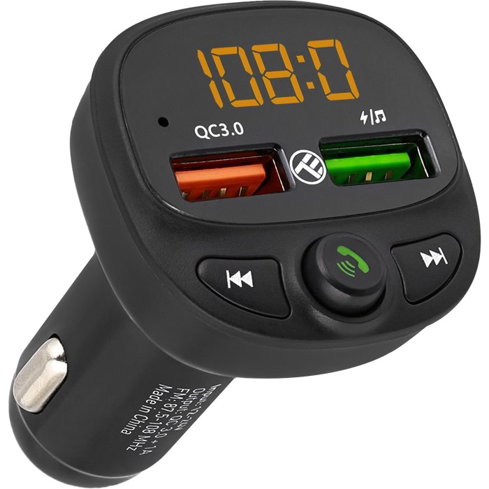 Fotografie Modulator FM Bluetooth Tellur FMT-B7, USB, microSD, QC 3.0, Negru