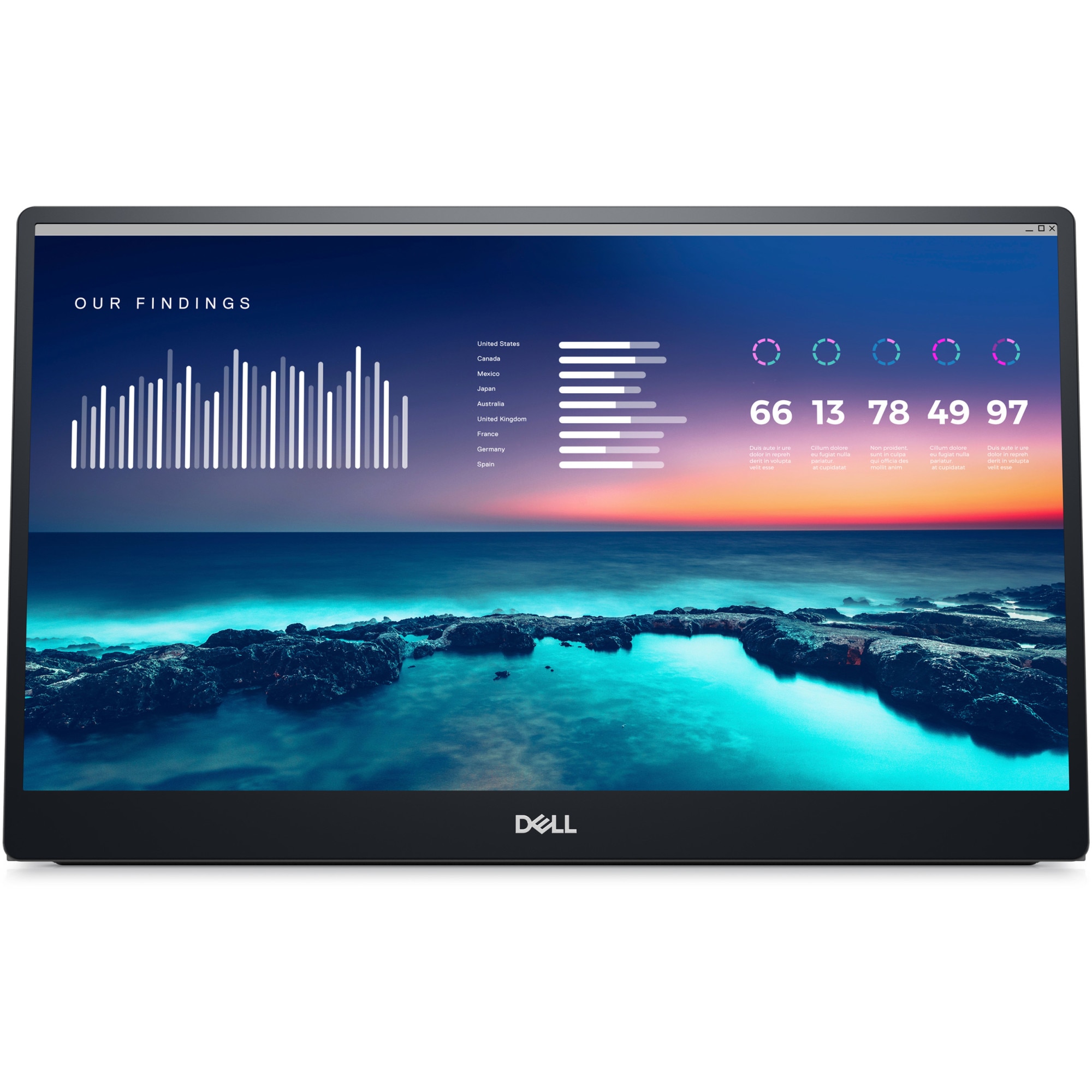 Fotografie Monitor DELL Portabil P1424H 25.56 cm, FullHd , 60 hz