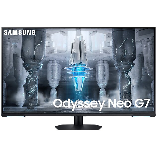 Fotografie Monitor gaming LED VA Samsung Odyssey Neo G7 43", 4K, Display Port, 144Hz, FreeSync Premium Pro, Vesa, Negru
