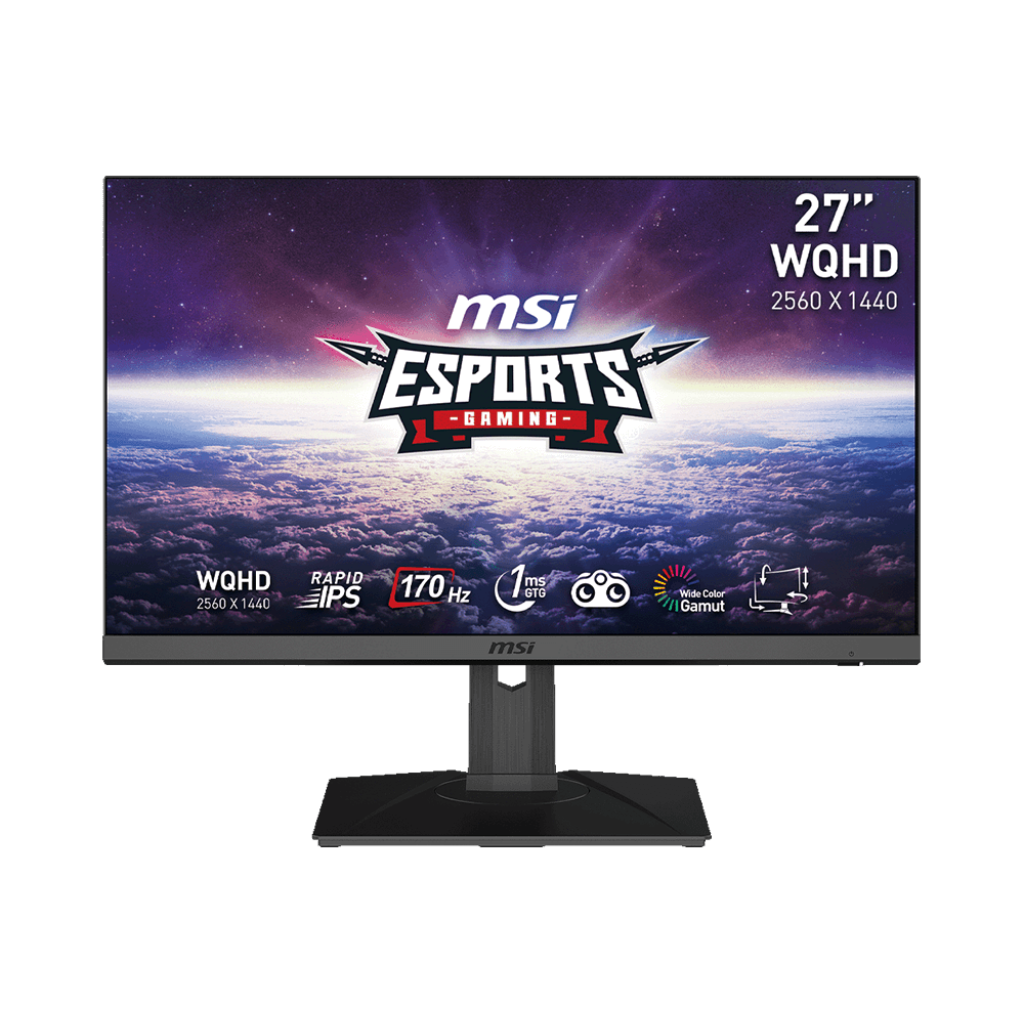 Fotografie Monitor Gaming MSI G272QPF, 27", WQHD (2560x1440), IPS, 170Hz, 1ms GtG, Adaptive sync, HDR Ready, Night Vision, HDMI™ 2.0b, DisplayPort 1.2a, VESA 100x100mm, Pivot, Negru