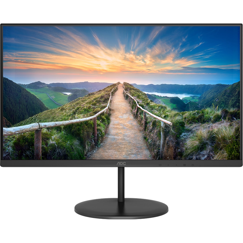 Fotografie Monitor LED IPS AOC 23.8", WQHD, Displayport, Vesa, Negru