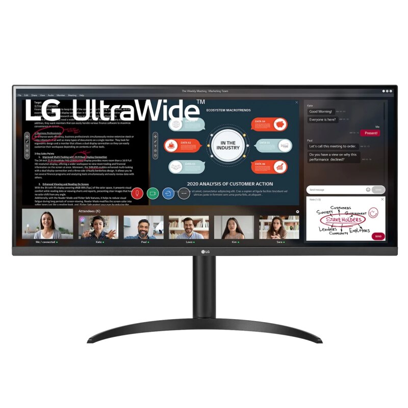 Fotografie Monitor LG 34WP550-B LED, 34",IPS, 21:9, 2560x1080, 5ms, 1000:1, 250cd, HDMI, HDR10, Freesync