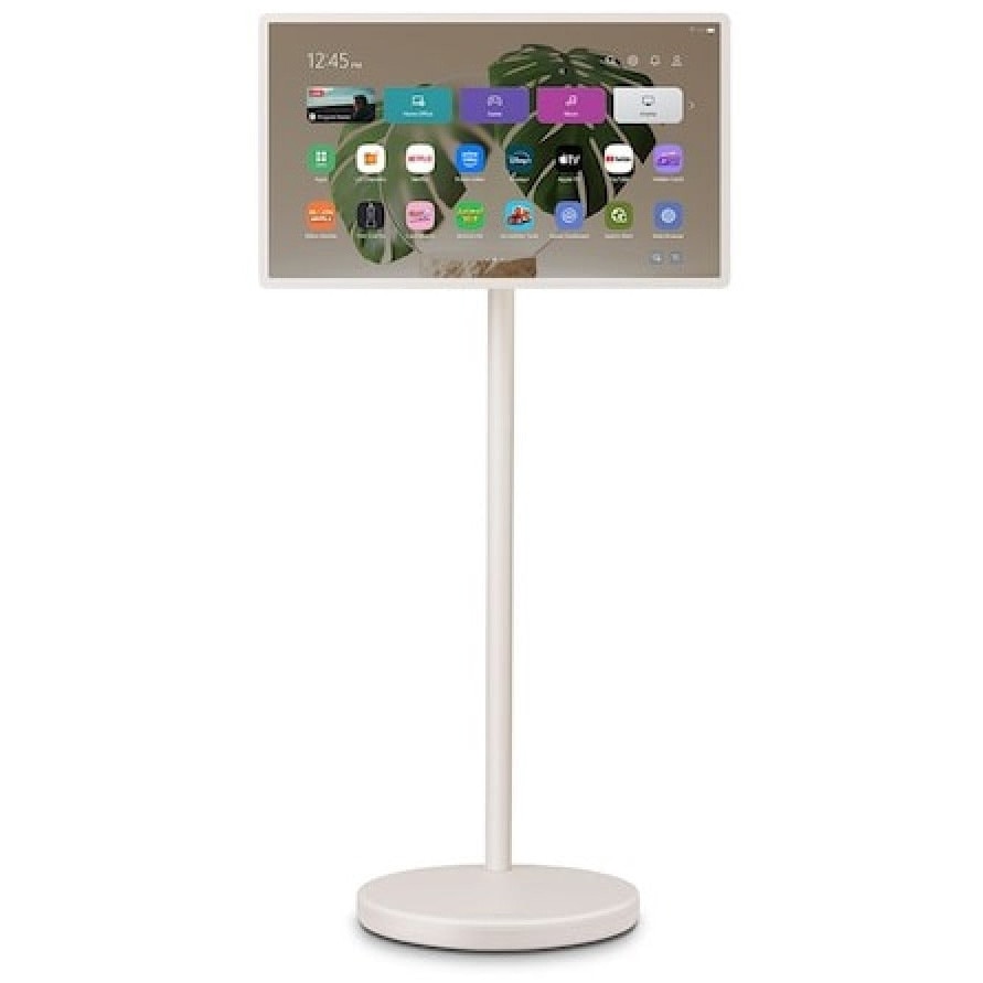 Fotografie Monitor LG StanbyME 2, 27", Touch, QHD(2560x1440), 60Hz, Hands-free Voice Control, compatibil Apple Airplay/ Apple Home/ Google Cast, Dynamic Tone Mapping Pro, Dolby Vision, HDR10, Dolby Atmos, Bluetooth Surround Ready, Wi-Fi, HDMI, USB, Mini Remote, Alb