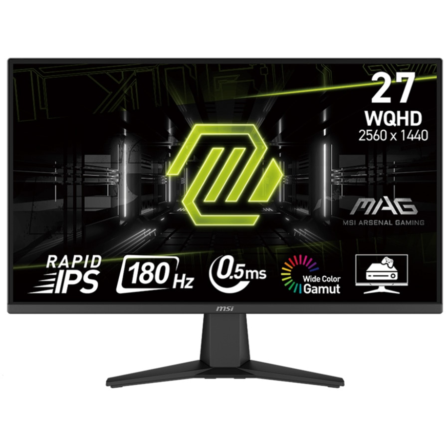 Fotografie Monitor MSI MAG 275QF, IPS, 27 inch, WQHD, 2560 x 1440, HDMI, Displayport, 180 Hz, 0.5 ms, Negru