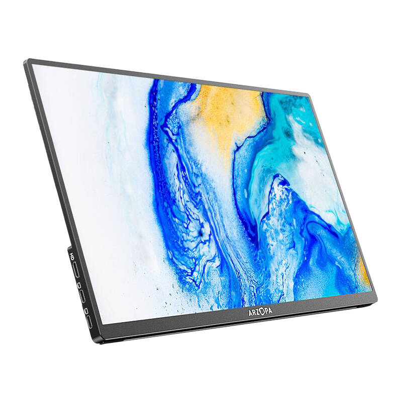 Fotografie Monitor portabil LED IPS Arzopa A1 GAMUT 15.6", Full HD (1920x1080), 60Hz, Mini HDMI, USB-C, Boxe 1W x2, compatibil console, negru