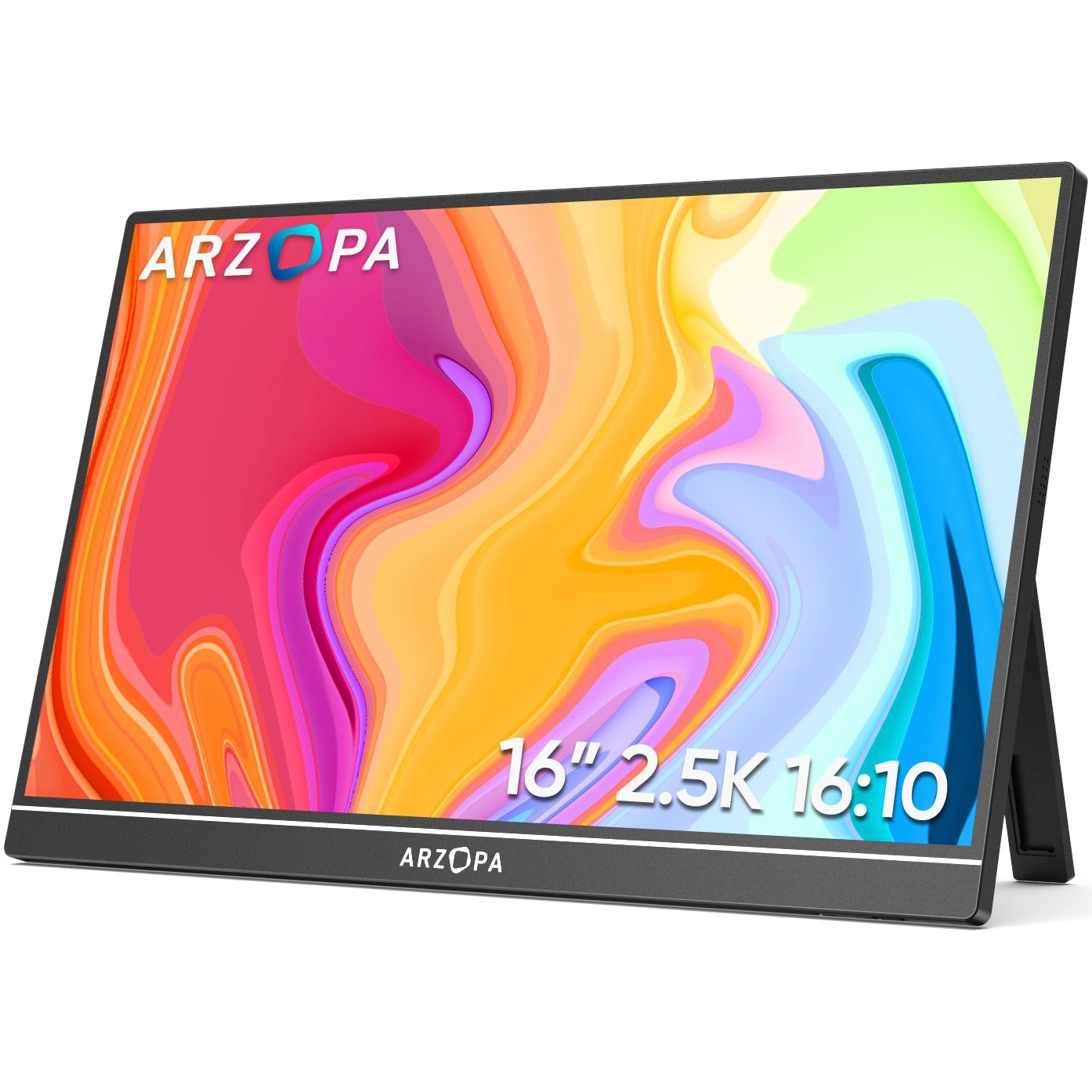 Fotografie Monitor portabil LED IPS Arzopa Z1RC 16", QHD (2560x1600), 60Hz, Mini HDMI, USB-C, Boxe 1W x2, compatibil console, negru