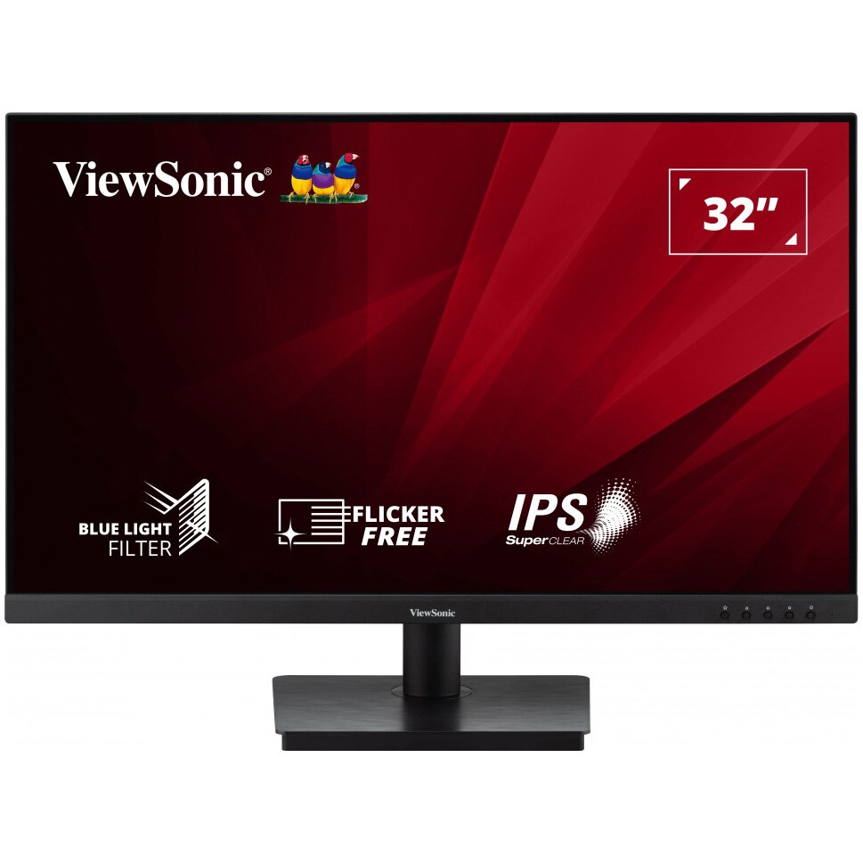 Fotografie Monitor ViewSonic VA3209 32", QHD, SuperClear IPS, 75Hz, 2 HDMI, DisplayPort, boxe, 3 sides frameless, adaptive sync, HDR10