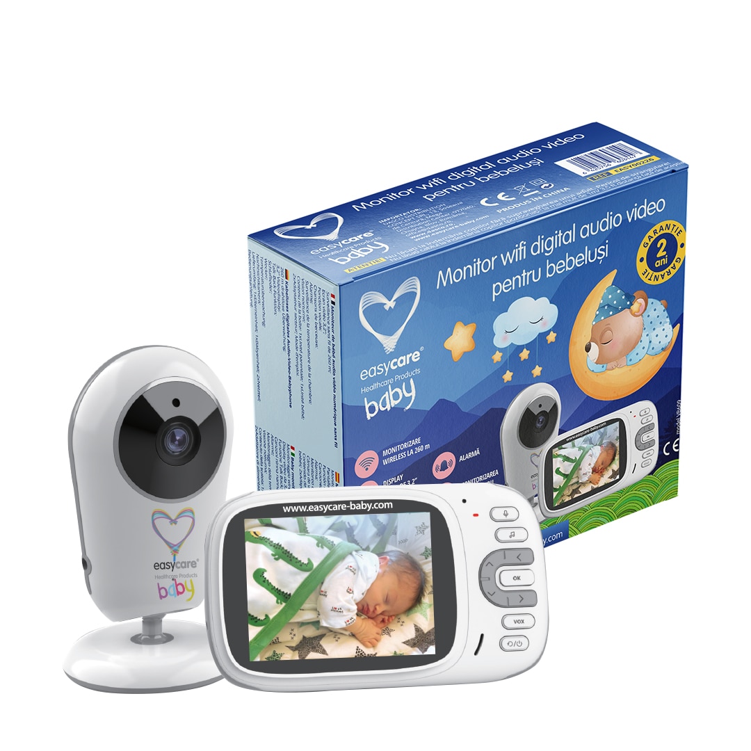 Fotografie Monitor wifi digital audio video Easycare Baby pentru bebelusi model VB609