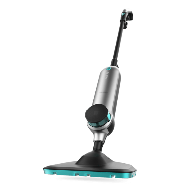 Fotografie Mop cu aburi Cecotec HydroSteam 3030 Active 03250, 1500 W, 0.33 l, debit abur 30 g/min, 3 niveluri, argintiu/albastru