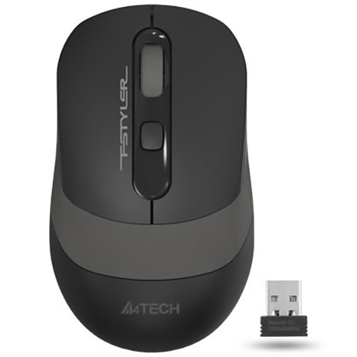 Fotografie Mouse A4tech, gaming, wireless, 2.4GHz, optic, 2000 dpi, butoane/scroll 4/1, buton selectare viteza, Negru / Gri