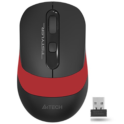 Fotografie Mouse A4tech, gaming, wireless, 2.4GHz, optic, 2000 dpi, butoane/scroll 4/1, buton selectare viteza, Negru / Rosu