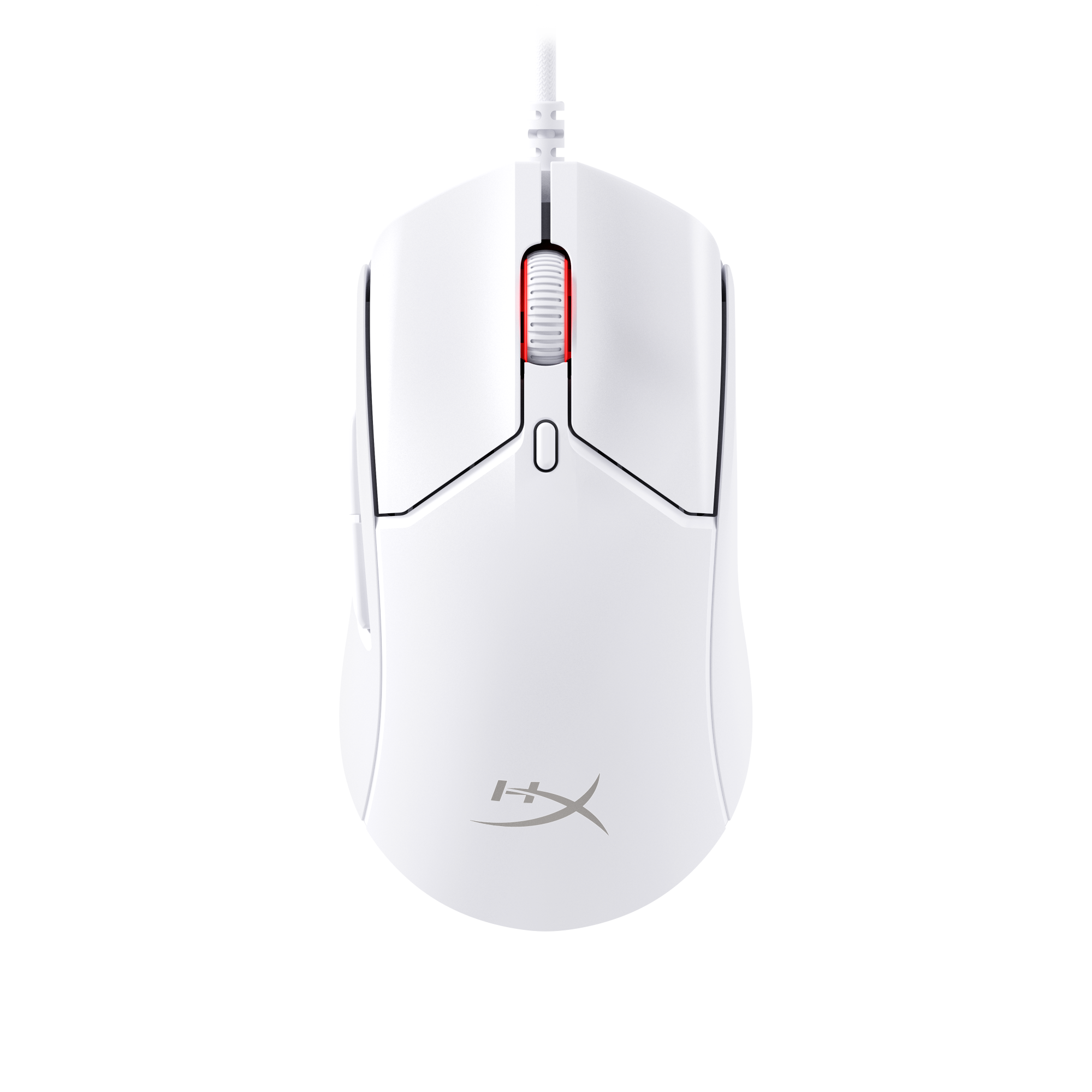 Fotografie Mouse gaming cu fir HyperX Pulsefire Haste 2, 26000 DPI, ultrausor (53g), 6 butoane, 650IPS, 50G, software NGENUITY, cablu HyperFlex 2, alb