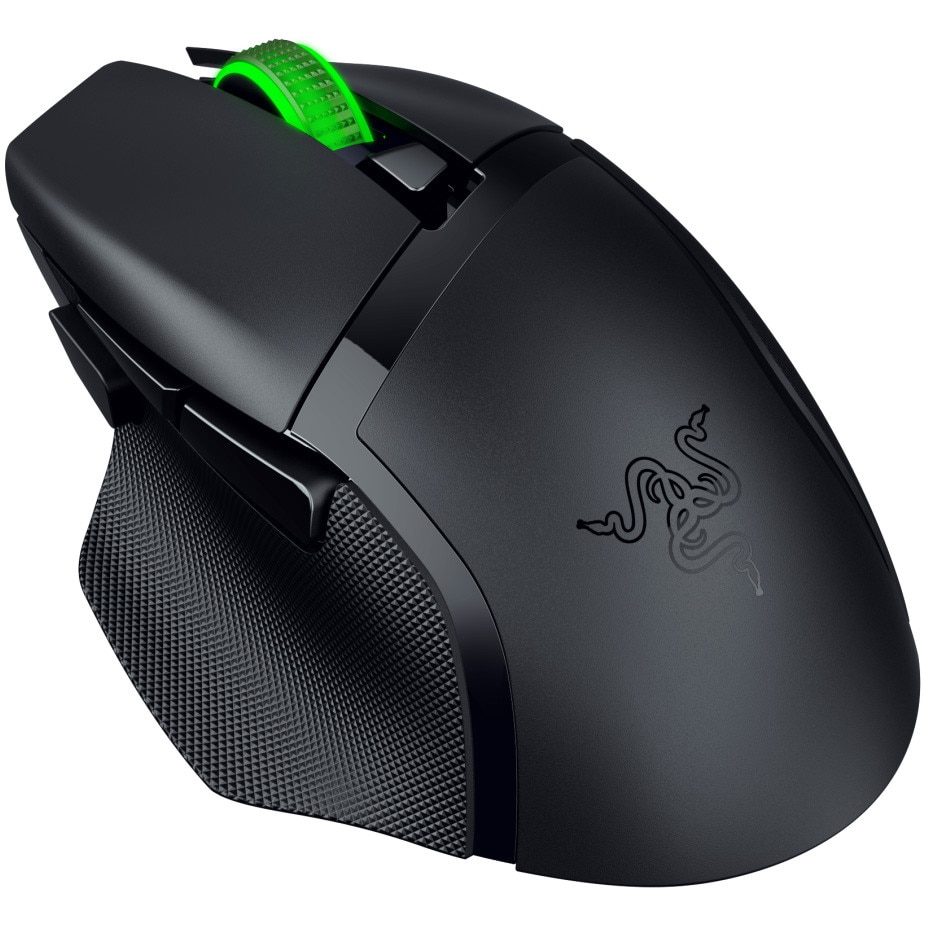 Fotografie Mouse gaming Razer Basilisk V3 X HyperSpeed, Dual-Mode, 18000 DPI, Bluetooth, Negru