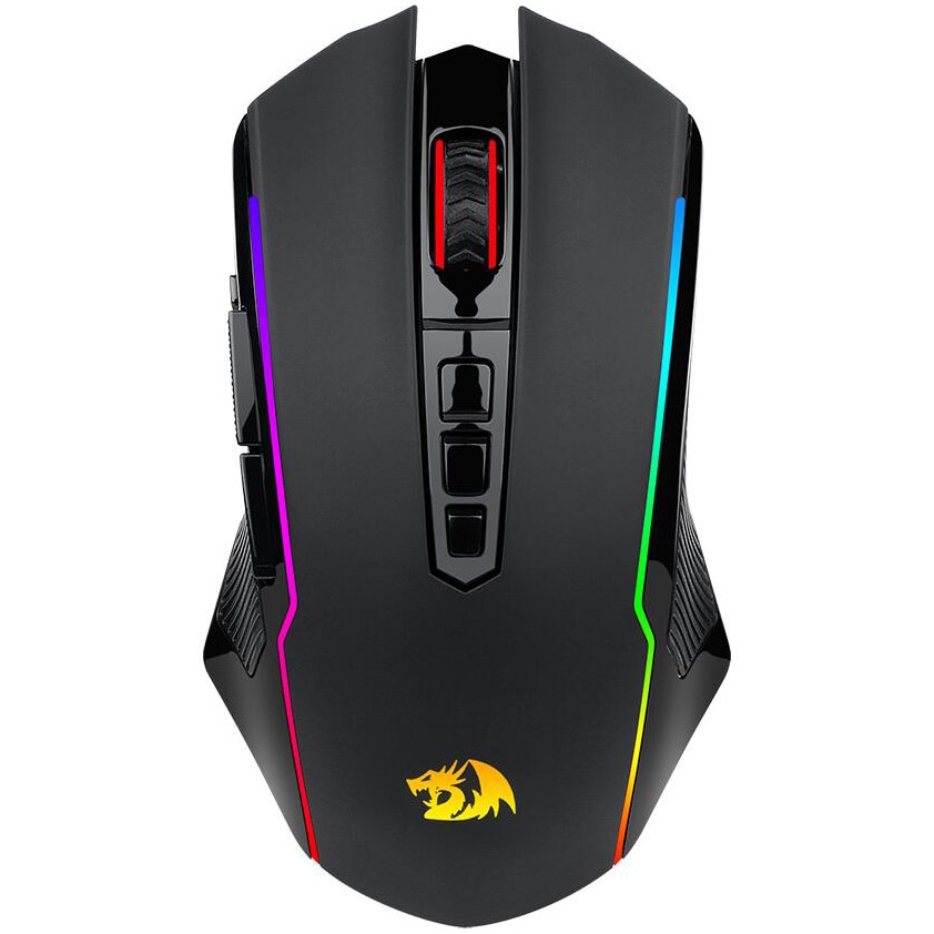 Fotografie Mouse gaming Redragon Nix , bluetooth, wireless, cu fir, iluminare RGB, Negru