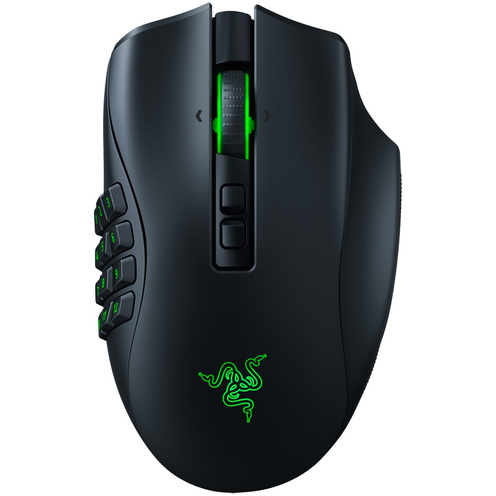 Fotografie Mouse gaming wireless Razer Naga V2 Pro, 20 butoane, 30k DPI, negru