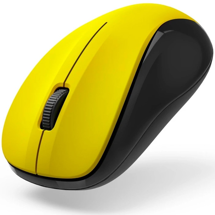 Fotografie Mouse Hama Wireless Optic Cu 3 Butoane Mw-300 V2, Silentios, Receiver USB, Galben