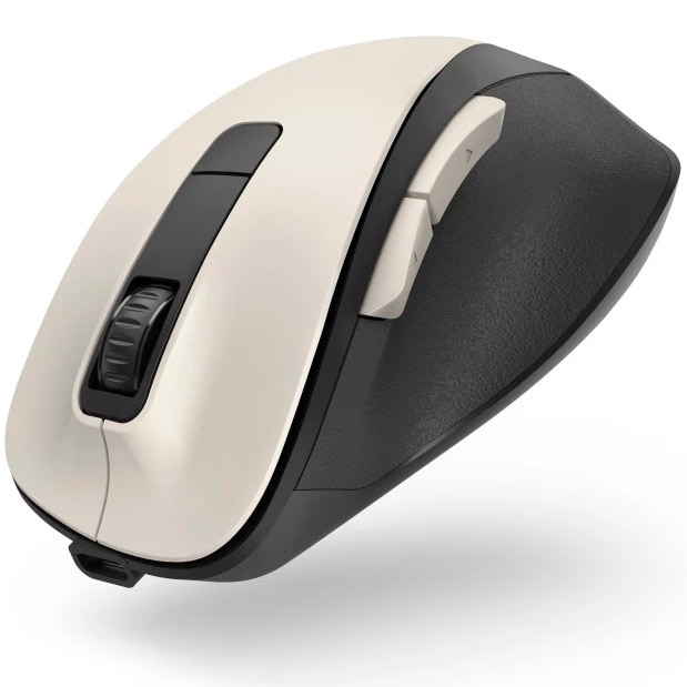 Fotografie Mouse Hama Wireless Optic Cu 6 Butoane Mw-500 Recharge, Ergonomic, Crem