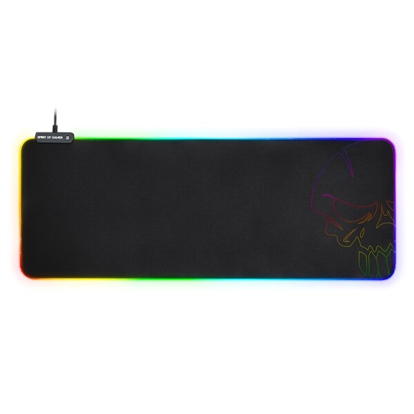Fotografie Mousepad de gaming, Spirit of Gamer, large, RGB, 857 x 330 x 5 mm, negru