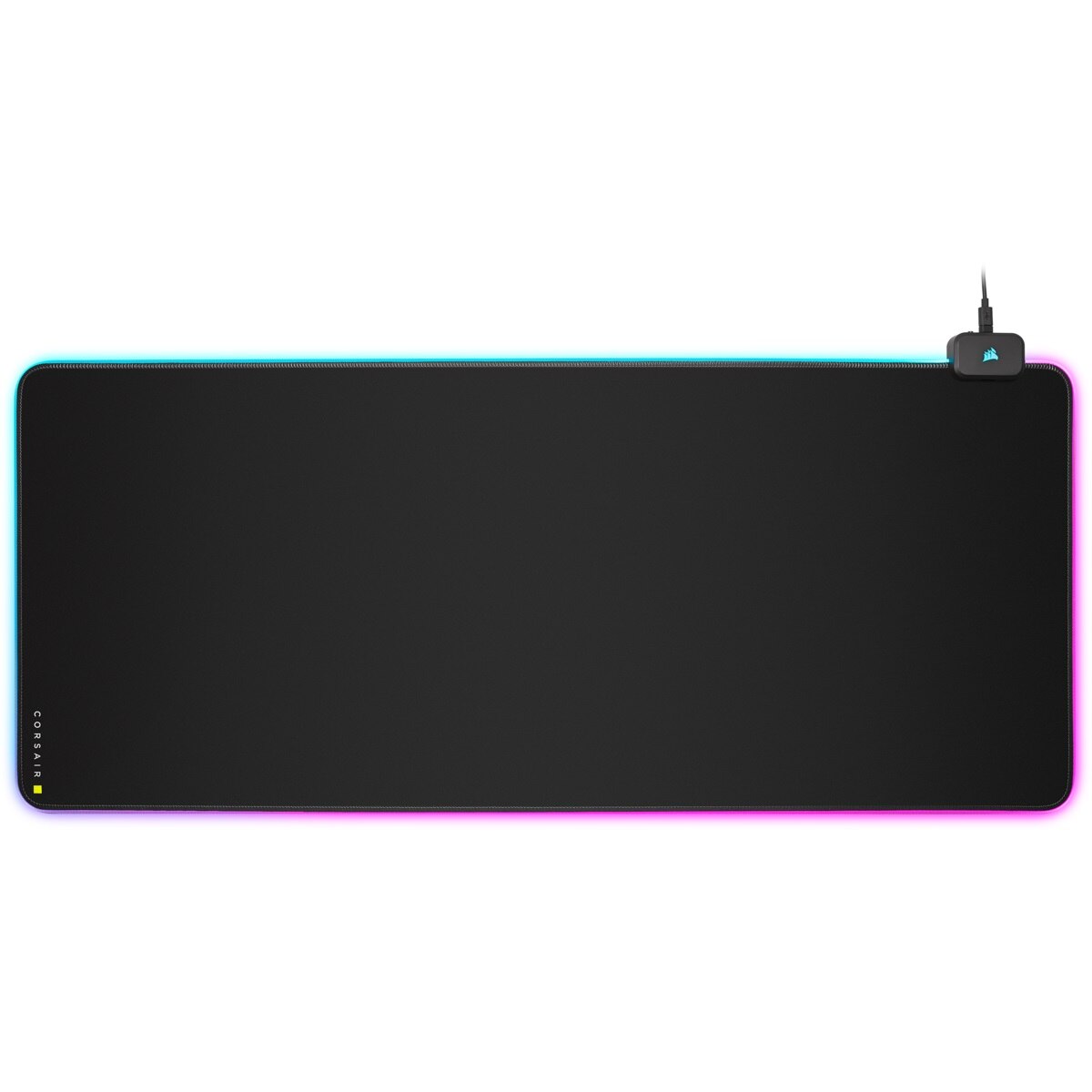 Fotografie Mousepad gaming Corsair MM700 Extended, iluminare RGB, cablu detasabil USB-C, hub 2 porturi USB, 930x400 mm, Negru