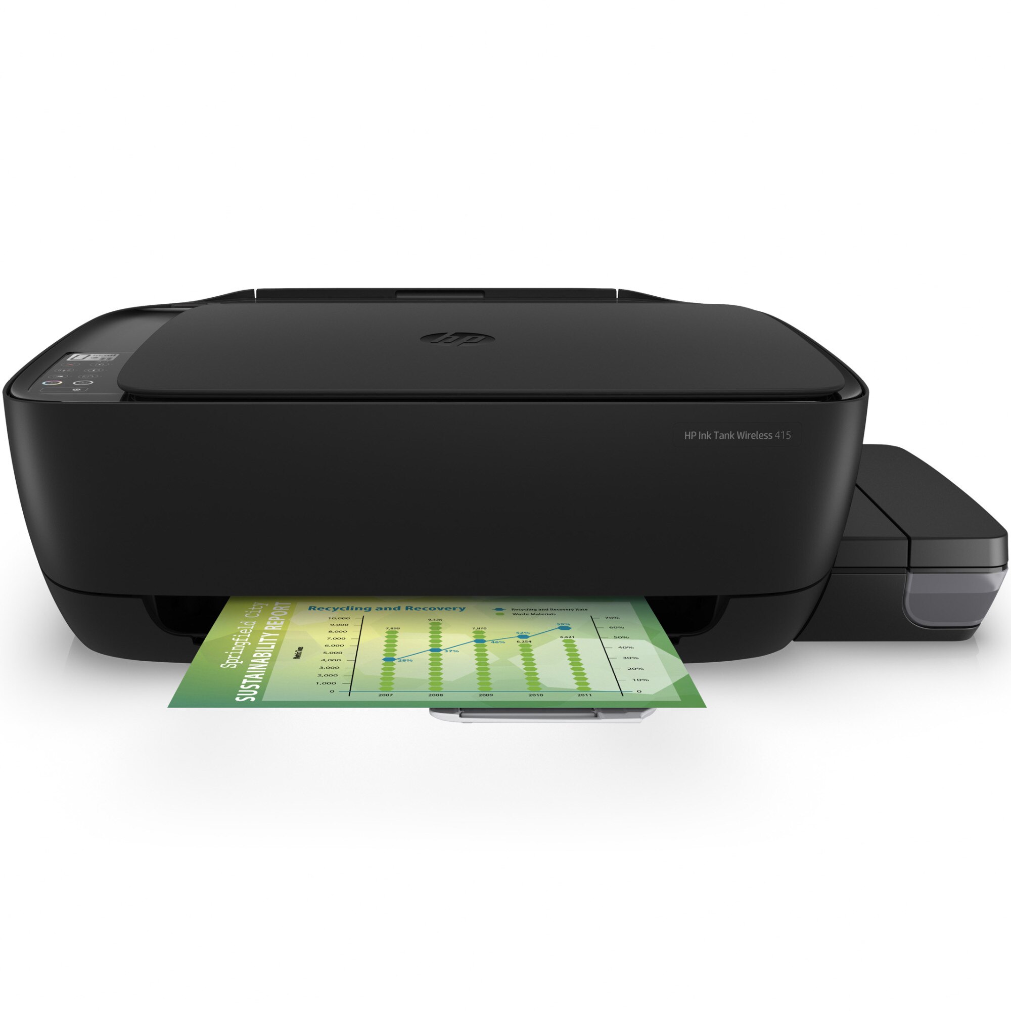 Fotografie Multifunctional HP CISS InkTank 415 All-in-One, Wireless, 15.000 de pagini negru, 8000 de pagini color, A4