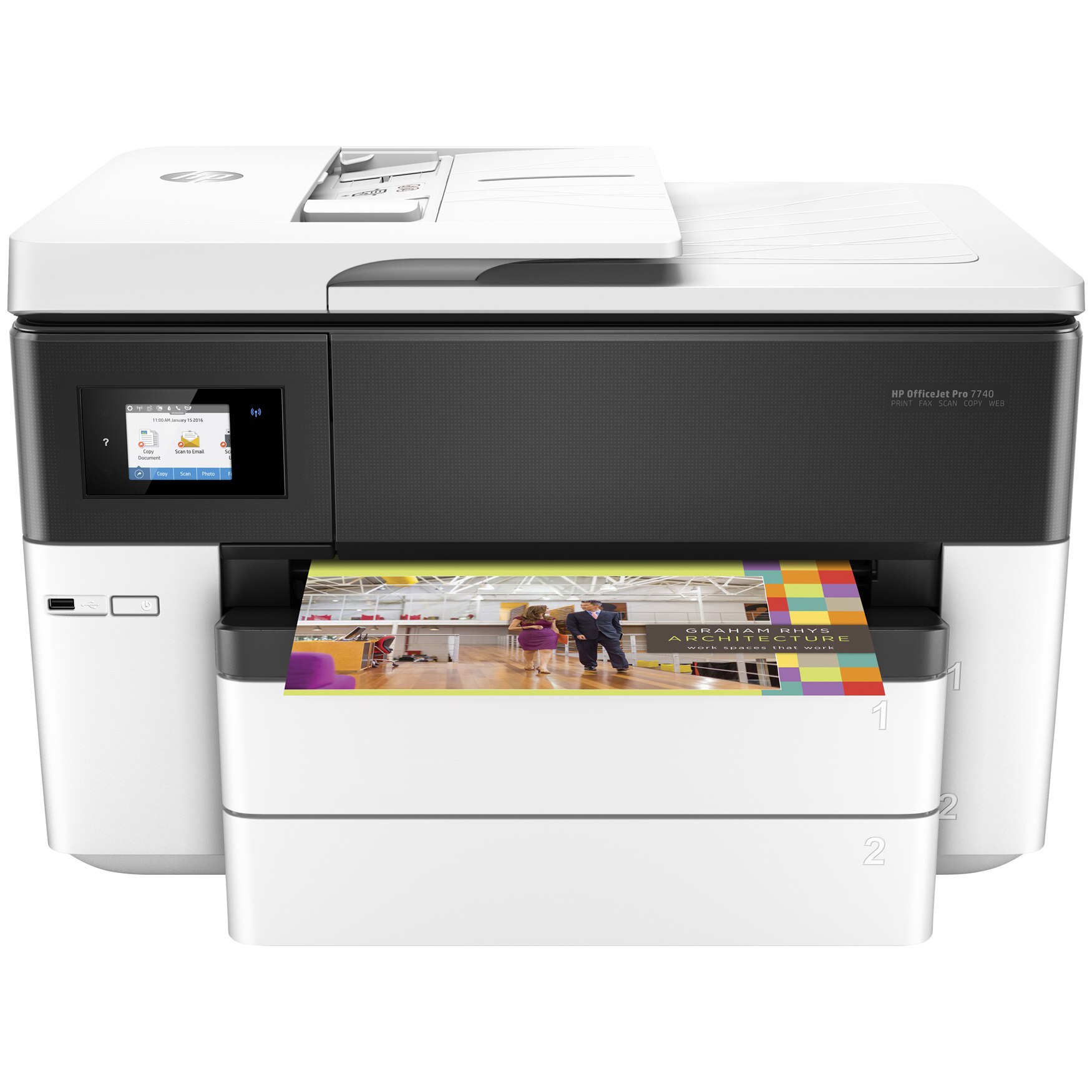 Fotografie Multifunctional inkjet color HP OfficeJet Pro 7740 WF All-in-One Printer, A3, Fax