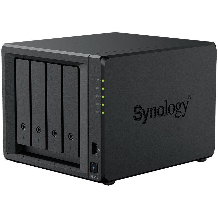 Fotografie Network Attached Storage Synology DiskStation DS925+ cu procesor AMD Ryzen V1500B, 4-bay, 4GB DDR4