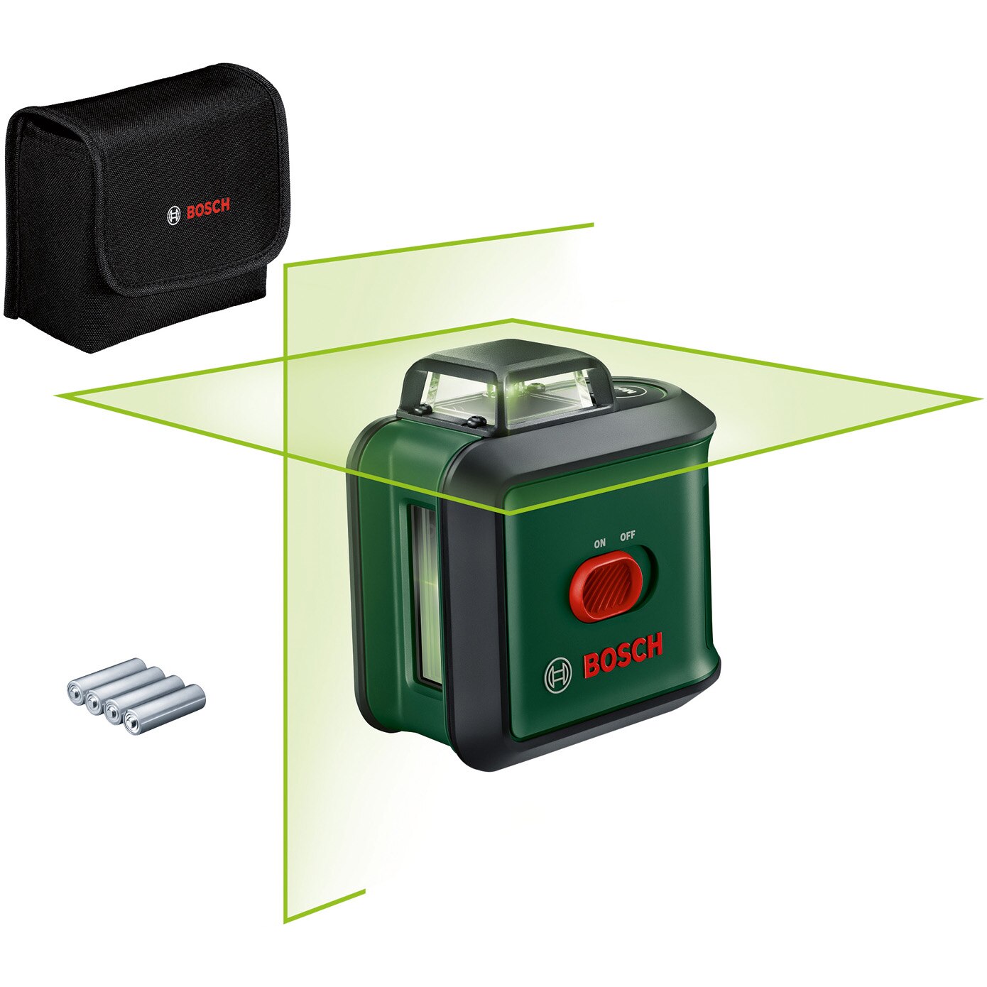 Fotografie Nivela cu laser Bosch UniversalLevel 360 Basic 0603663EZ0, proiecteaza o linie orizontala 360° si verticale la 120°, cu autonivelare, domeniu masurare 24 m, precizie 0.4 mm/m, interval lucru +/- 4 grade, 1/4" filet stativ