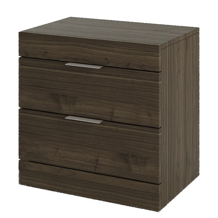 Fotografie Noptiera Irim Chic, 50x33x49 cm , 2 sertare, Culoare Nuc Amiral