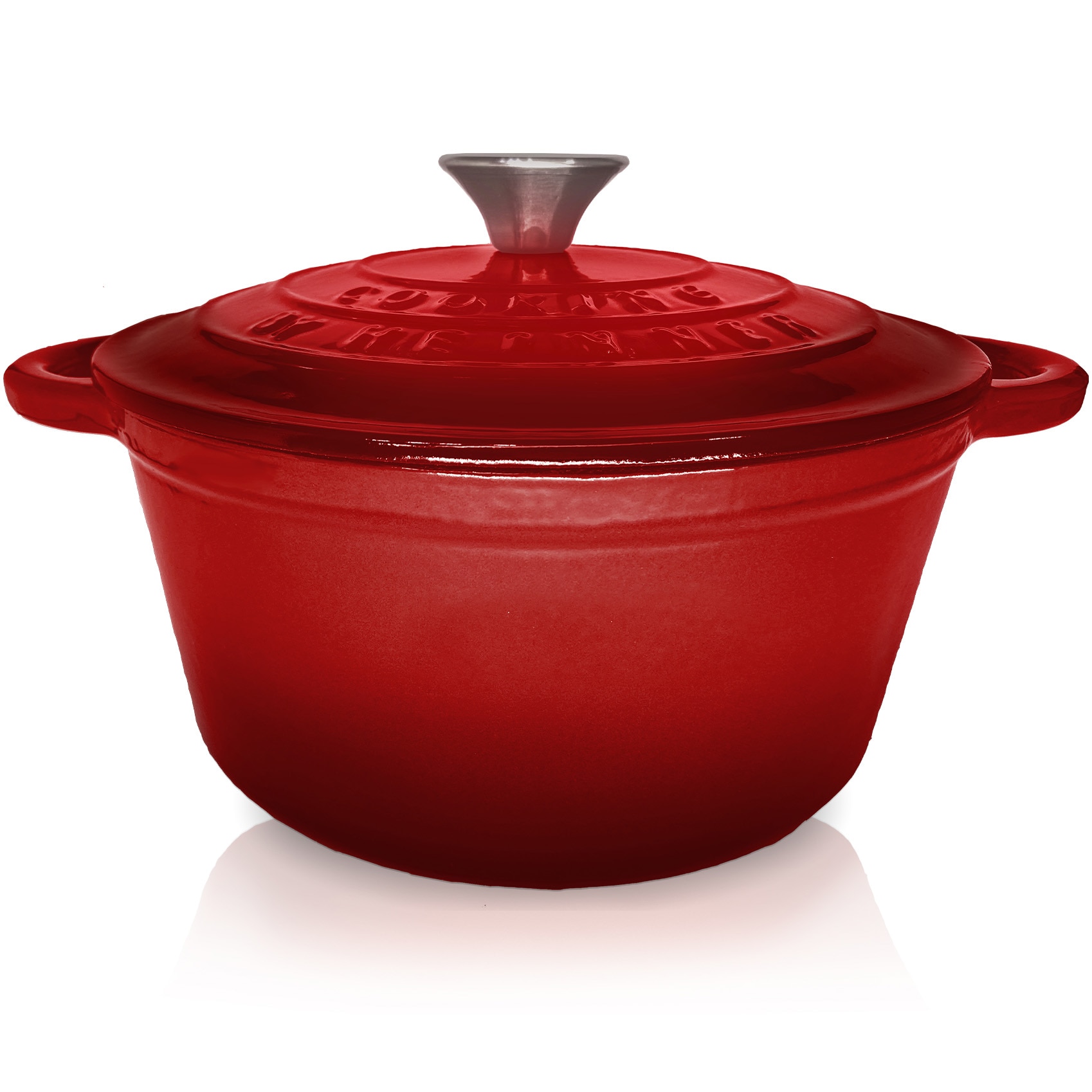 Fotografie Oala cu capac Cooking by Heinner Red Line, fonta emailata, 22 x 9.5 cm, 2.9 L