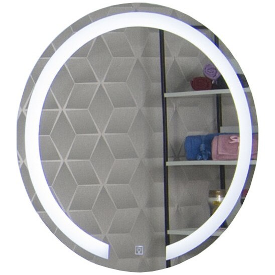 Fotografie Oglinda baie rotunda cu iluminare LED Badenmob, intrerupator touch, D 60cm, clasa energetica G