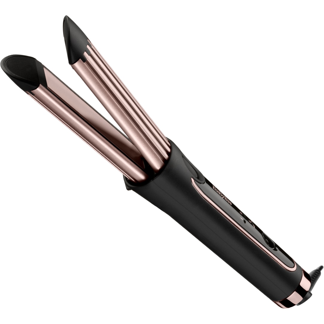 Fotografie Ondulator BaByliss C112E Curl Syler Luxe, Functie aer rece, Invelis Ceramic, 36mm, 3 setari temperatura, 200°C, Roz-Negru