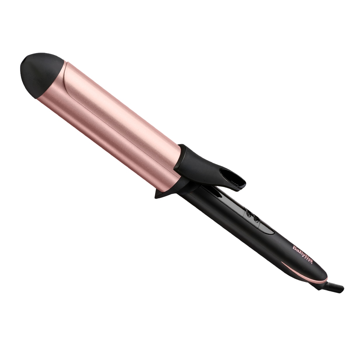 Fotografie Ondulator BaByliss C453E, Loose Waves 38 mm, 210 grade, Invelis Quartz-Ceramic, 6 trepte de temperatura, LED, Roz/Negru