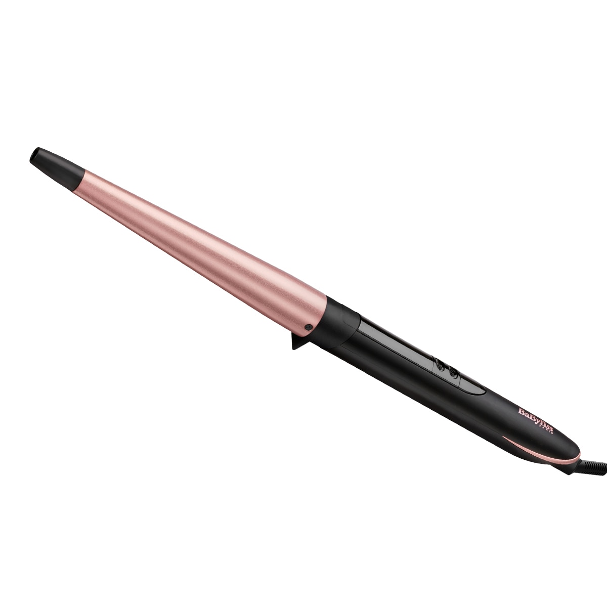 Fotografie Ondulator BaByliss C454E conic Flawless Curls 13-25mm, 210 grade, Invelis Quartz-Ceramic, 6 trepte de temperatura, LED, Roz/Negru