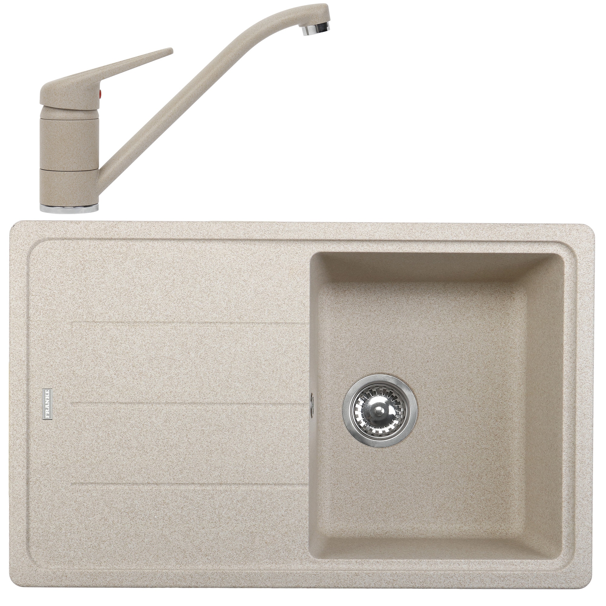 Fotografie Pachet chiuveta bucatarie fragranite Franke BFG 611-78 + Baterie Novara Plus, cartus ceramic, Avena