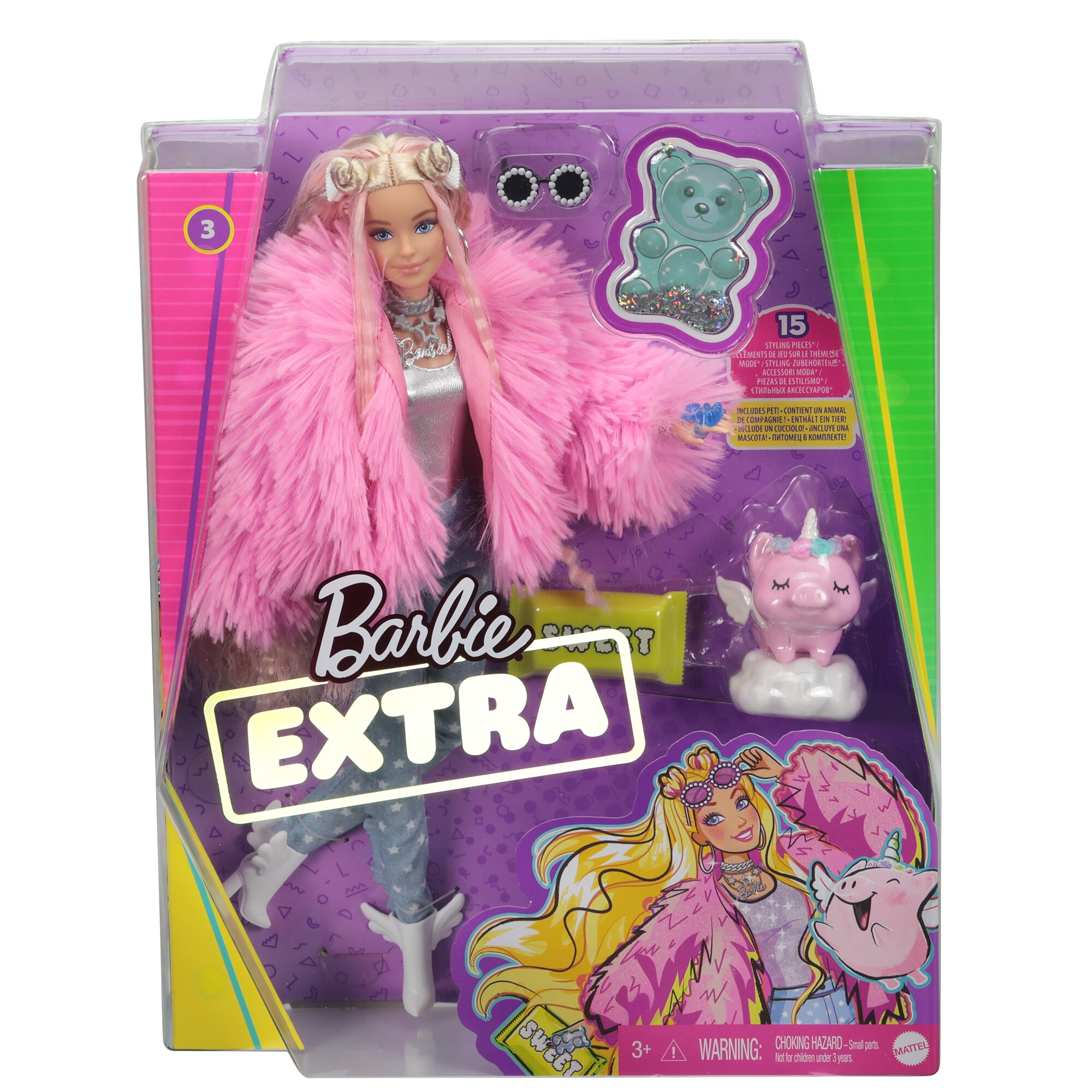 Fotografie Papusa Barbie Extra Style - Fluffy Pinky