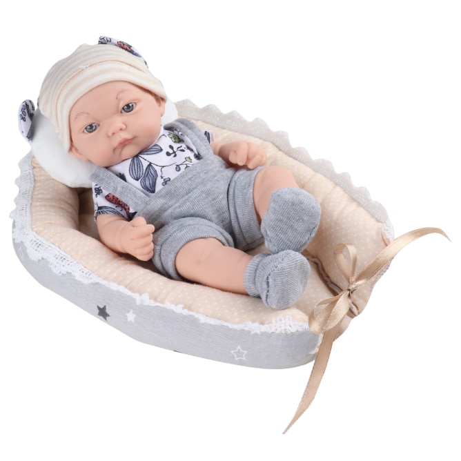 Fotografie Papusa Mappy - Baby so lovely, cu cosulet, bleu, 25 cm