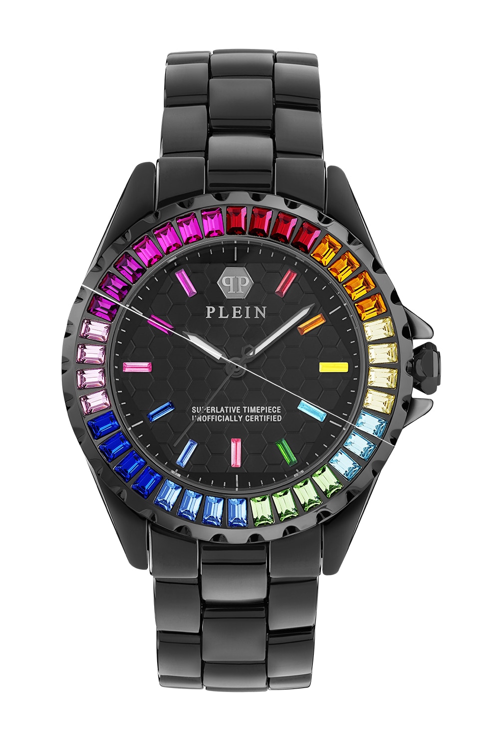 Fotografie Philipp Plein, Ceas quartz cu cristale, Negru