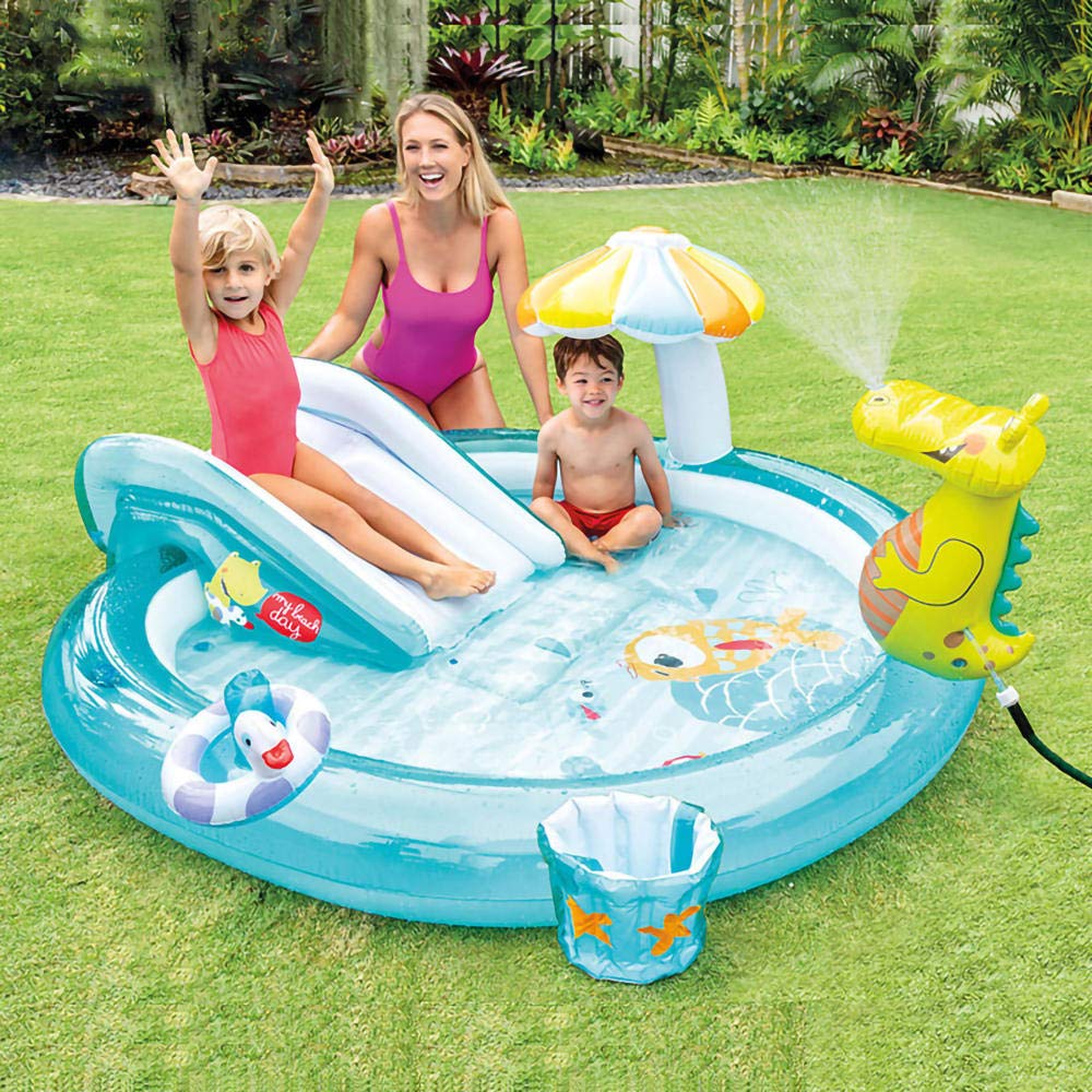 Fotografie Piscina gonflabila Intex - Gator Play Center, 201 x 170 x 84 cm