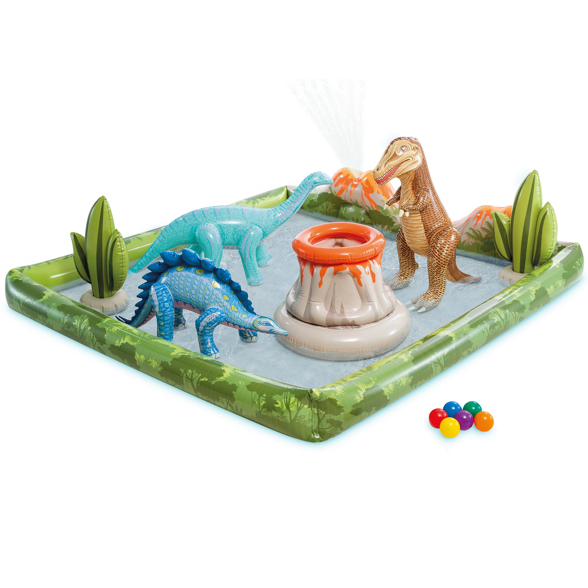 Fotografie Piscina gonflabila Intex - Jurassic Adventure, 201 x 201 x 36 cm