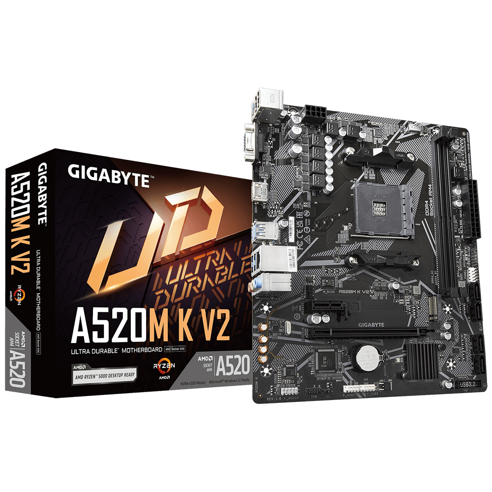 Fotografie Placa de baza GIGABYTE A520M K V2, Socket AM4