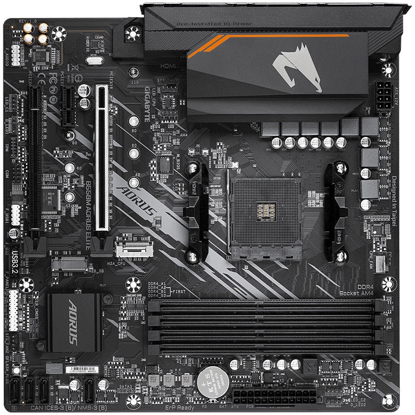 Fotografie Placa de baza Gigabyte B550M AORUS ELITE, Socket AM4