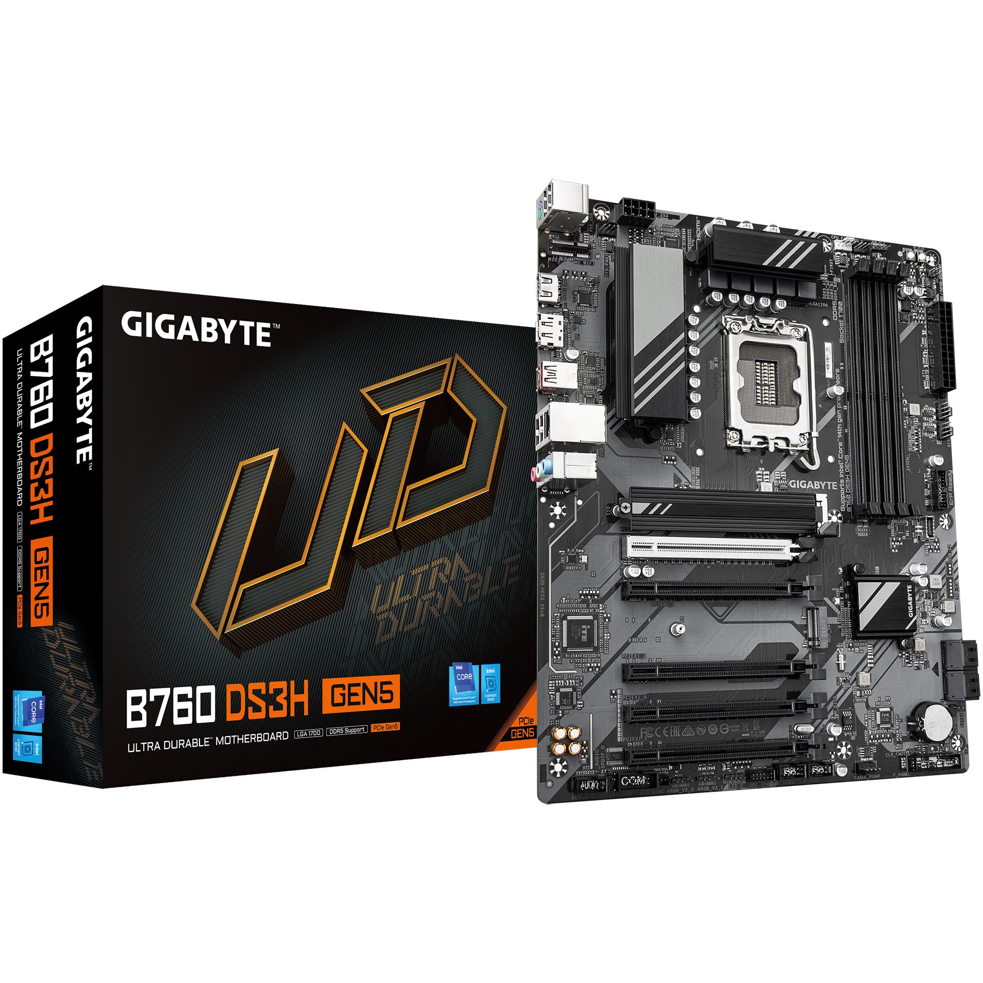 Fotografie Placa de baza Gigabyte B760 DS3H GEN5, LGA1700, ATX, Negru