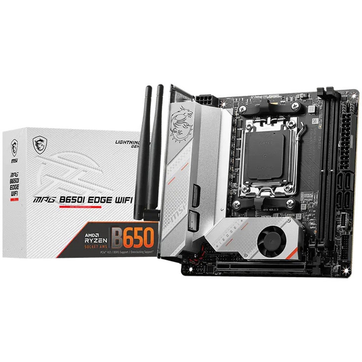 Fotografie Placa de baza MSI MPG B650I EDGE WIFI, DDR5, Socket AM5, Mini-ITX, Negru