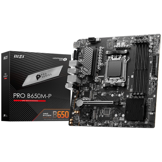 Fotografie Placa de baza MSI PRO B650M-P, AMD B650, Socket AM5, mATX