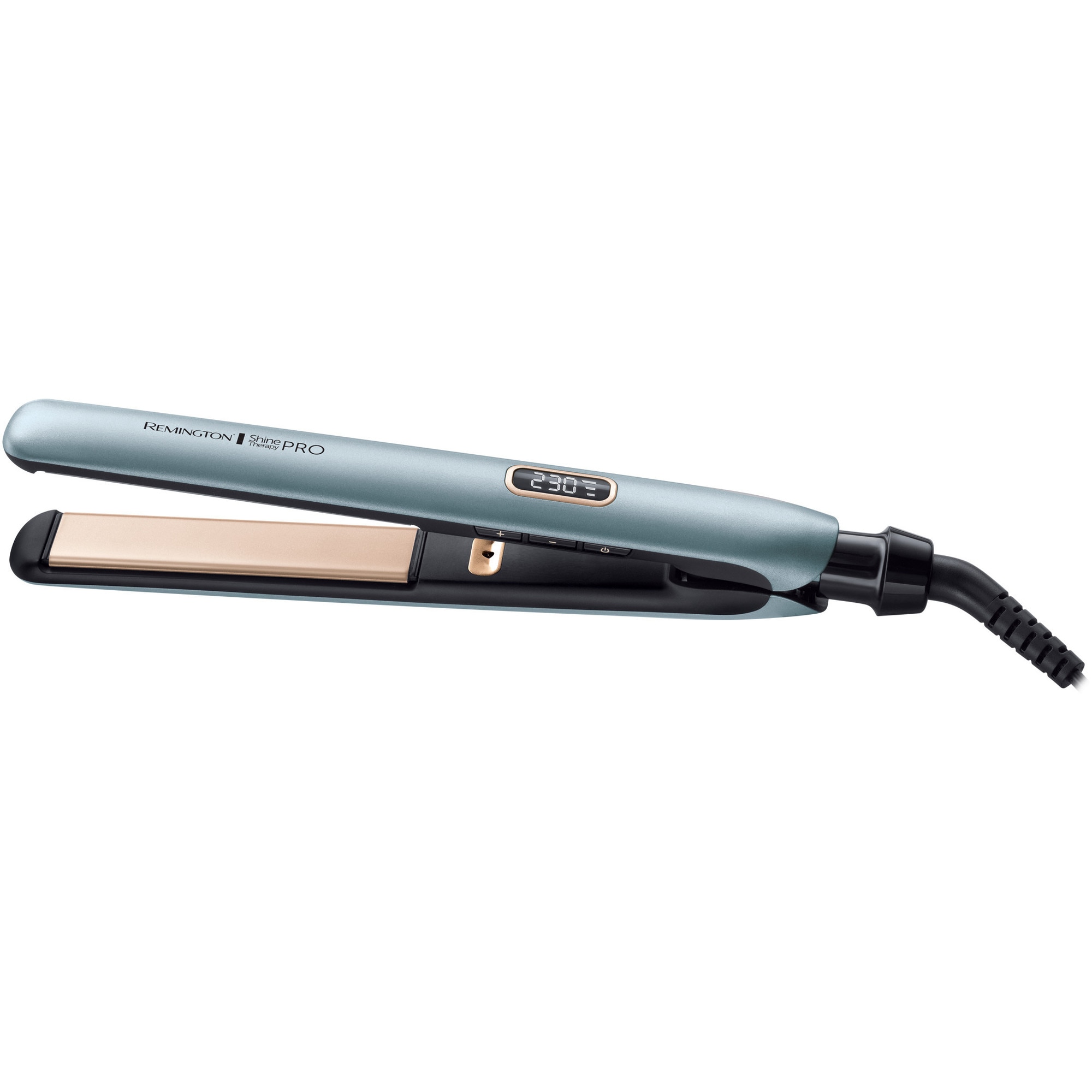 Fotografie Placa de indreptat parul Remington Shine Therapy PRO S9300, 230°C, invelis ceramic superior cu ulei de argan marocan, Functie turbo boost